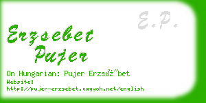 erzsebet pujer business card